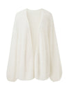 COMOBOCA Women's Mohair Fluffy Open Front Cardigan
