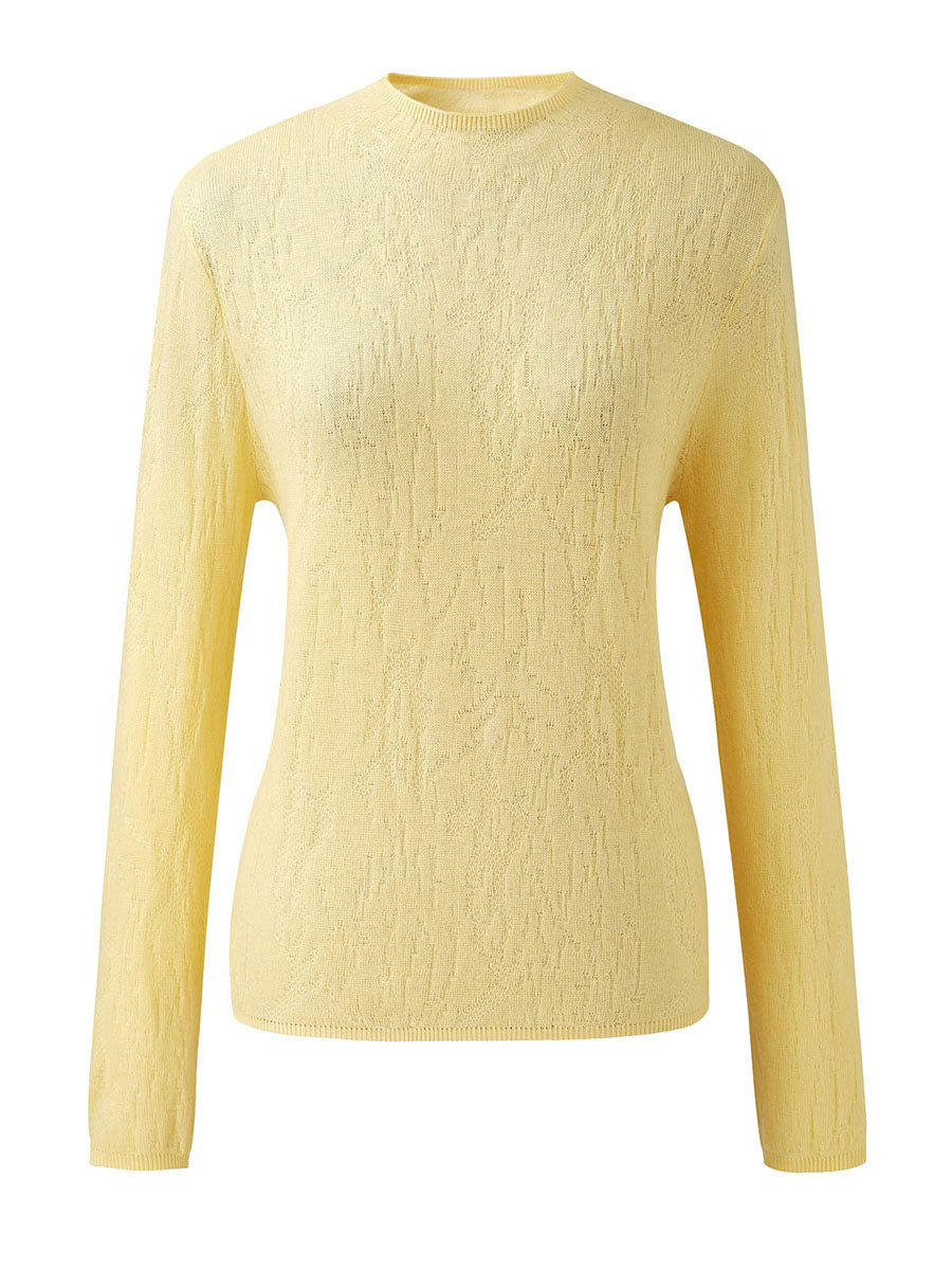 COMOBOCA Women's Round Neck Knit Sweater