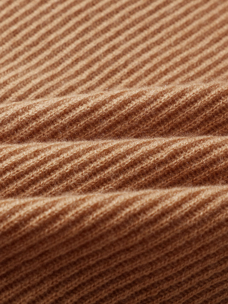 COMOBOCA 100% Cashmere Women's V-Neck Color Block Faux Sweater