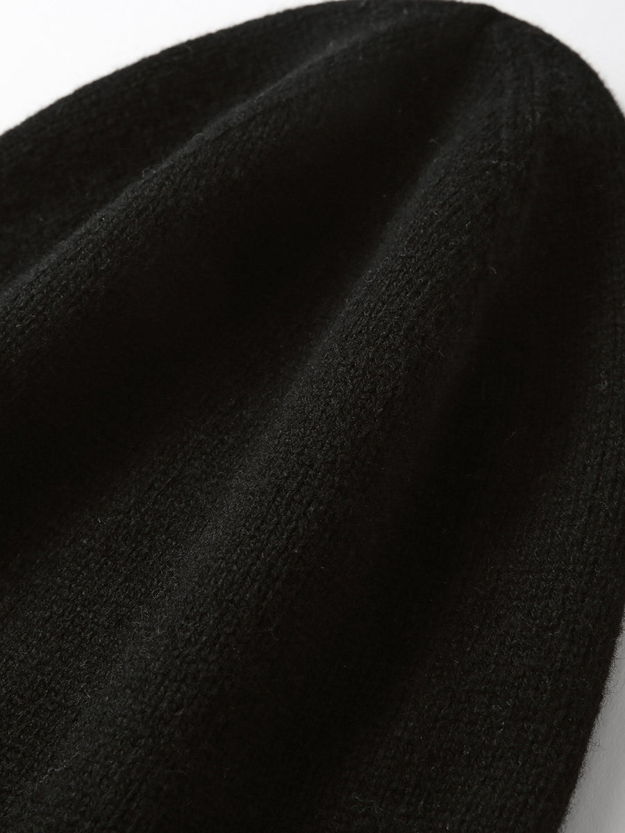 COMOBOCA 100% Wool Women's Double Layered Knit Beanie