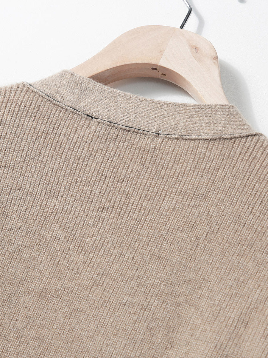 COMOBOCA 100% Cashmere Women's Cardigan Long Knit Coat