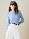 COMOBOCA Light Blue Women's Essential Color-Blocked Knit Sweater