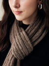COMOBOCA 100% Cashmere Classic Cable Knit Scarf