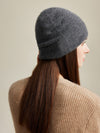 COMOBOCA 100% Cashmere Women's Ribbed Knit Beanie