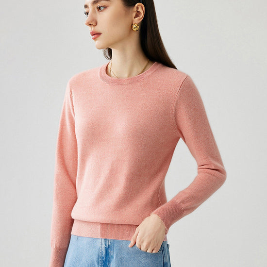 COMOBOCA 100% Cashmere Women's Round Neck Sweater