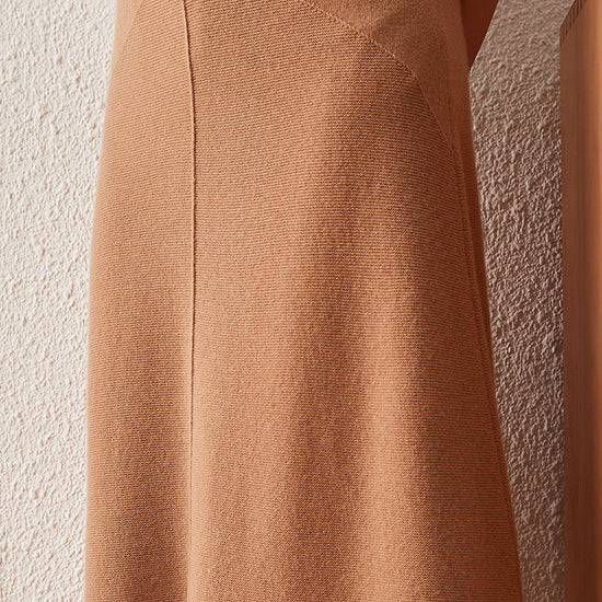 COMOBOCA 100% Cashmere Women's Split Knit Pencil Skirt