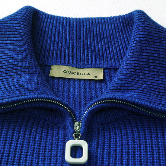 COMOBOCA 100% Wool Women's Knit Zipper Cardigan with Pockets