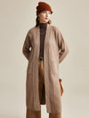 COMOBOCA 100% Wool Women's Cardigan Long Knit Coats with Pockets