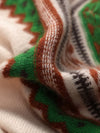 COMOBOCA 100% Cashmere Women's Vintage Inspired Geometric Knit Cardigan