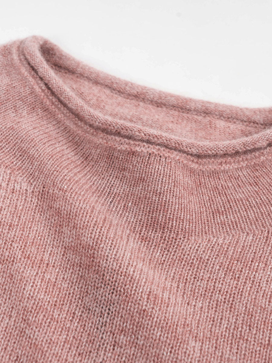 COMOBOCA 100% Cashmere Women's Round Neck Knit sweater