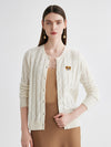 COMOBOCA Cloudy 100% Cashmere Women's Cable Knit Cardigan