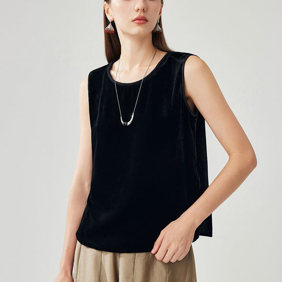 COMOBOCA 100% Mulberry Silk Women's Sleek Tank Top