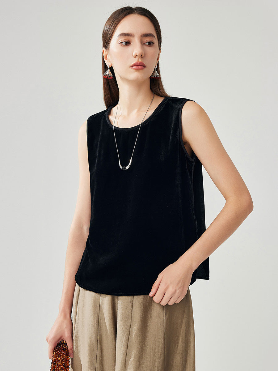 COMOBOCA 100% Mulberry Silk Women's Sleek Tank Top