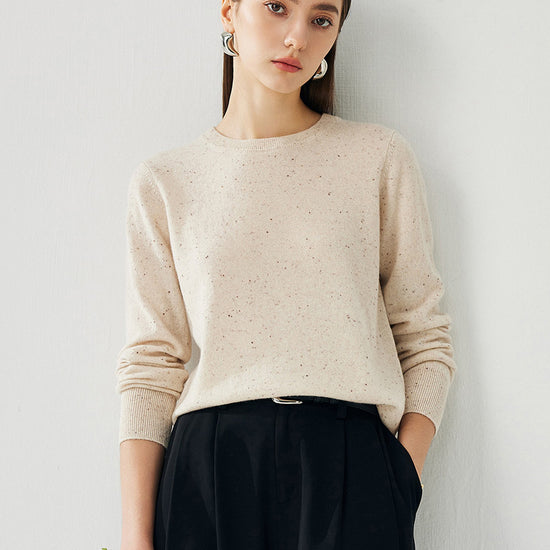 COMOBOCA 100% Cashmere Women's Round Neck Sweater