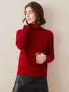 COMOBOCA 100% Cashmere Women's Turtleneck Knit Sweater