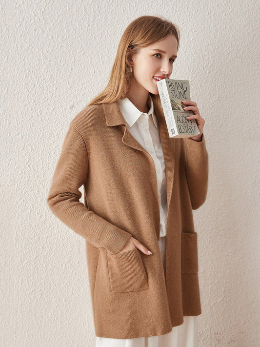 COMOBOCA 100% Cashmere Women's versatile and stylish Coat