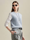 COMOBOCA 100% Cashmere Women's Textured Knit Sweater Vest