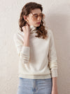 COMOBOCA 100% Wool Women's Ribbed Turtleneck Sweater