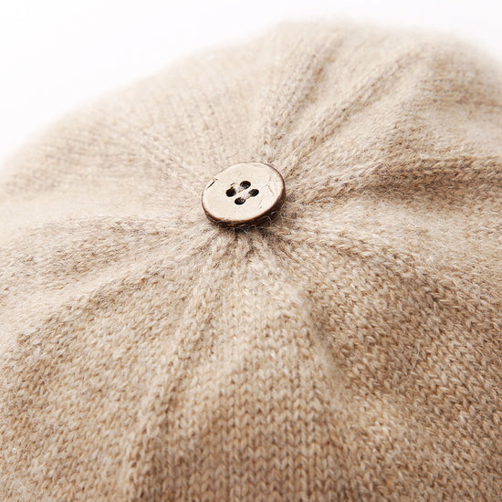 COMOBOCA 100% Cashmere Women's Button Decorated Knit Beanie