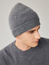 COMOBOCA 100% Wool Men's Ribbed Knit Beanie