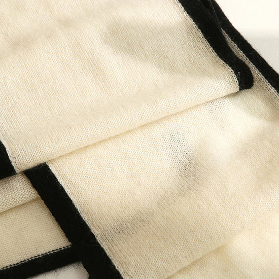 COMOBOCA 100% Cashmere Women's Striped Knit Scarf