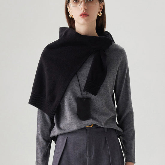 COMOBOCA Women's Reversible Color-Blocked Knit Sweater