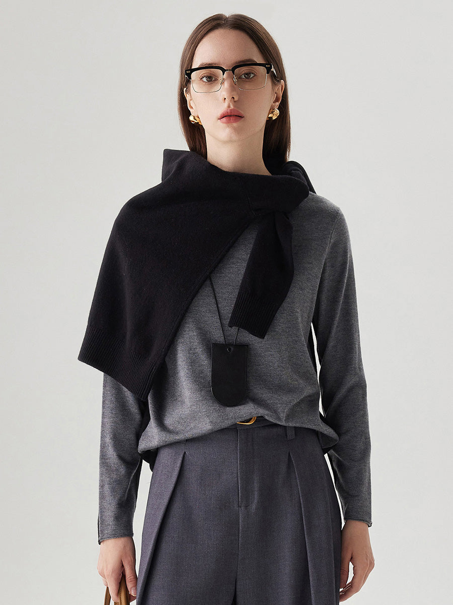 COMOBOCA Women's Reversible Color-Blocked Knit Sweater