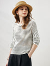 COMOBOCA Cloudy Women's Striped Knit Pullover Sweater