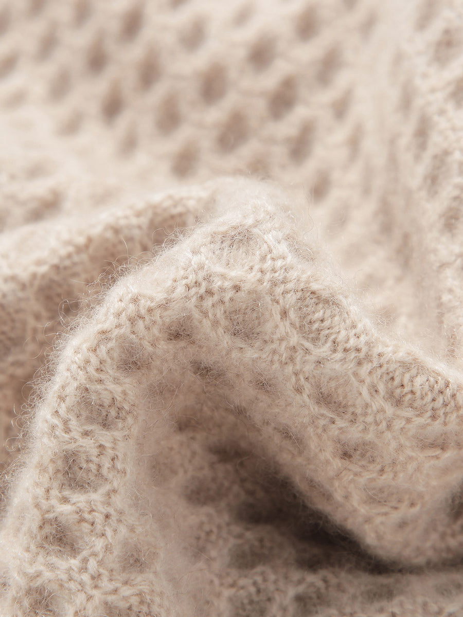 COMOBOCA 100% Cashmere Women's Knit Cardigan Coat