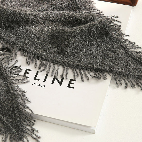 COMOBOCA Women's Fringed Triangle Knit Scarf