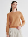 COMOBOCA Bronze 100% Cashmere Women's Round Neck Sweater