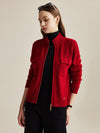 COMOBOCA 100% Wool Women's Dual Zip Cardigan with Pockets