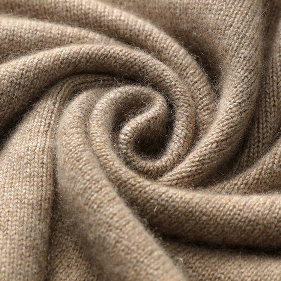 COMOBOCA 100% Cashmere Luxurious Cable Knit Hooded Cardigan