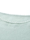 COMOBOCA 100% Cashmere Women's Pearl-Trimmed Knit Sweater
