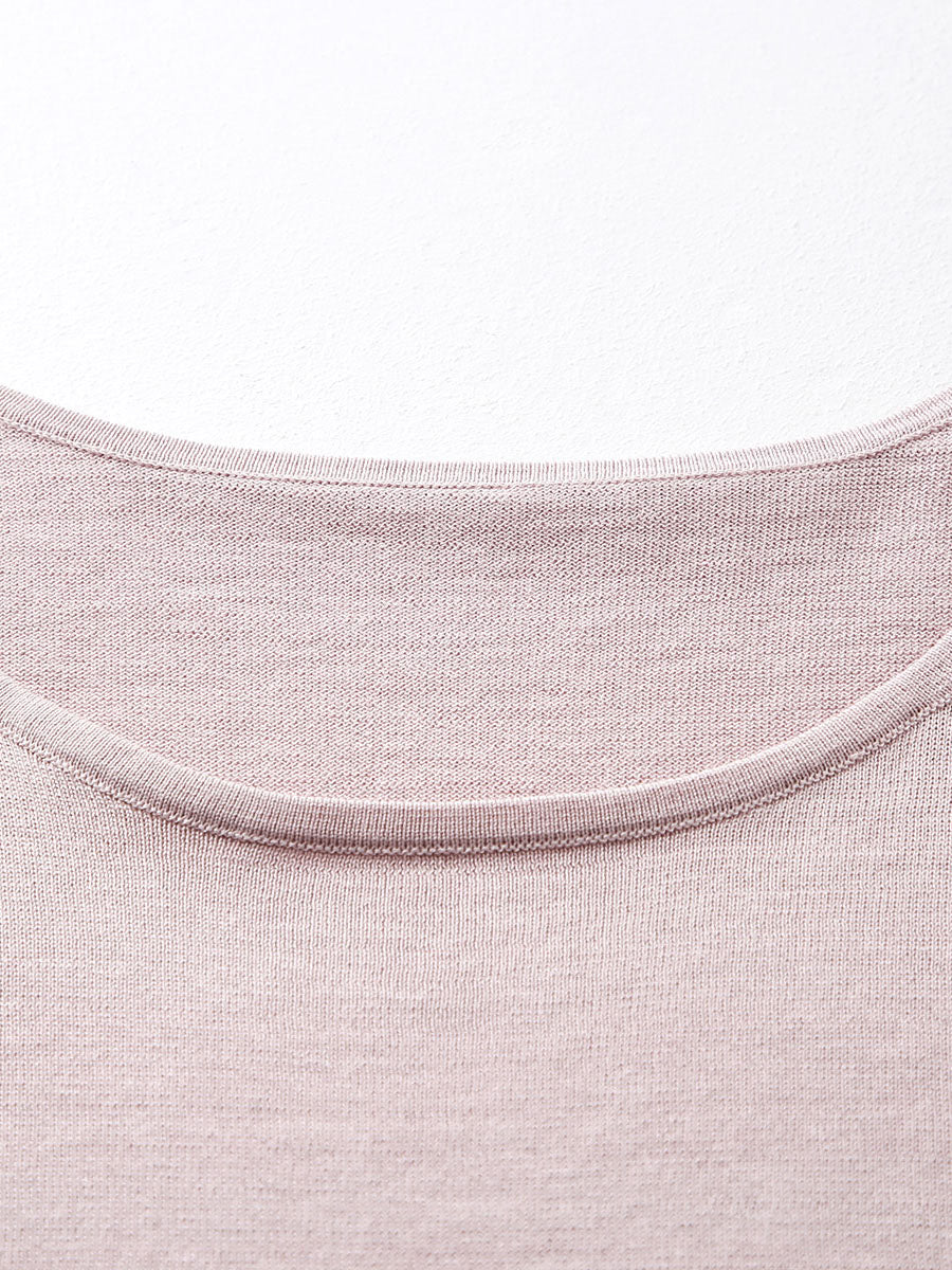 COMOBOCA Women's Round Neck Knit T-Shirt