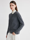 COMOBOCA 100% Cashmere Women's Button-Up Cardigan