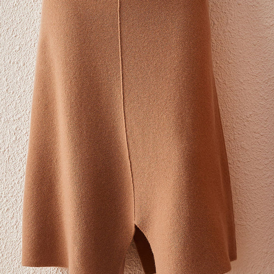 COMOBOCA 100% Cashmere Women's Split Knit Pencil Skirt