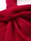 COMOBOCA 100% Wool Elegant Ribbed Scarf