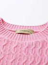 COMOBOCA 100% Cashmere Women's Classic Cable Knit Sweater