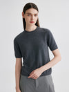 COMOBOCA 100% Cashmere Women's Round Neck T-Shirt