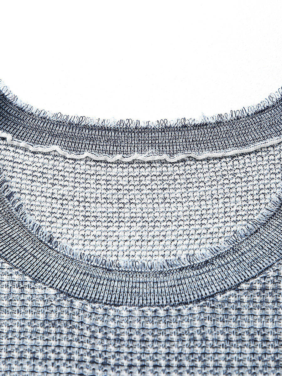 COMOBOCA Women's Frayed Edge Textured Tank Top