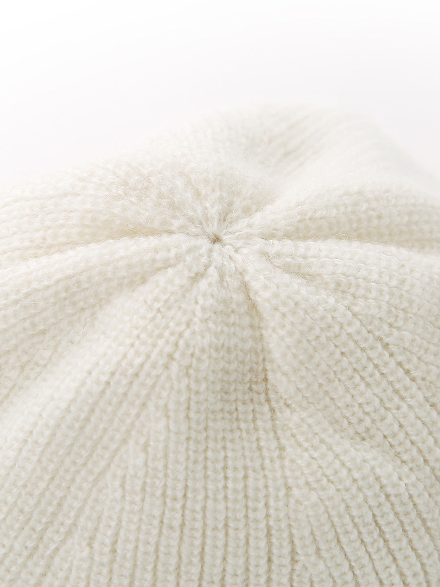 COMOBOCA 100% Cashmere Women's Ribbed Knit Beanie