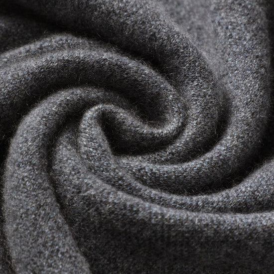 COMOBOCA 100% Cashmere Men's Mock Neck Jacquard Sweater