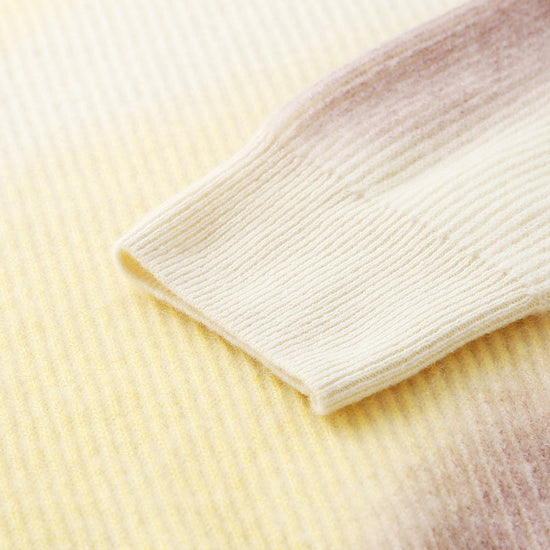 COMOBOCA 100% Cashmere Women's Gradient Color Knit Sweater