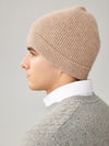 COMOBOCA 100% Wool Men's Ribbed Knit Beanie