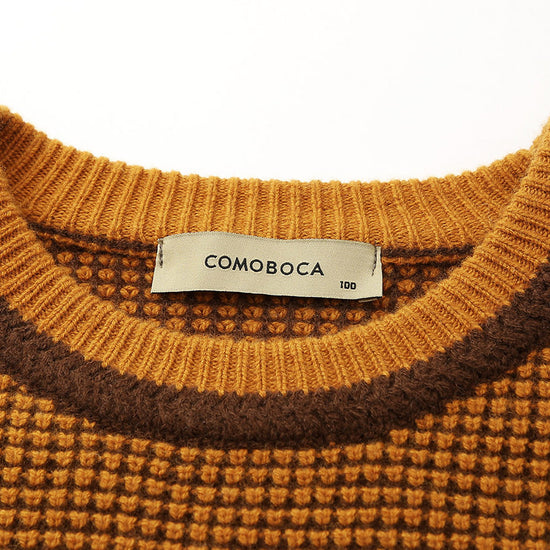 COMOBOCA 100% Wool Women's Colorblock Raglan Sleeve Sweater