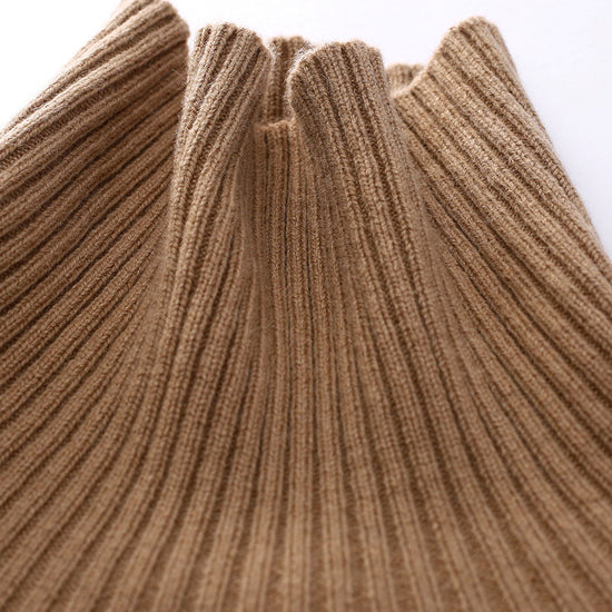 COMOBOCA 100% Cashmere Women's Cable Knit Color Block Sweater