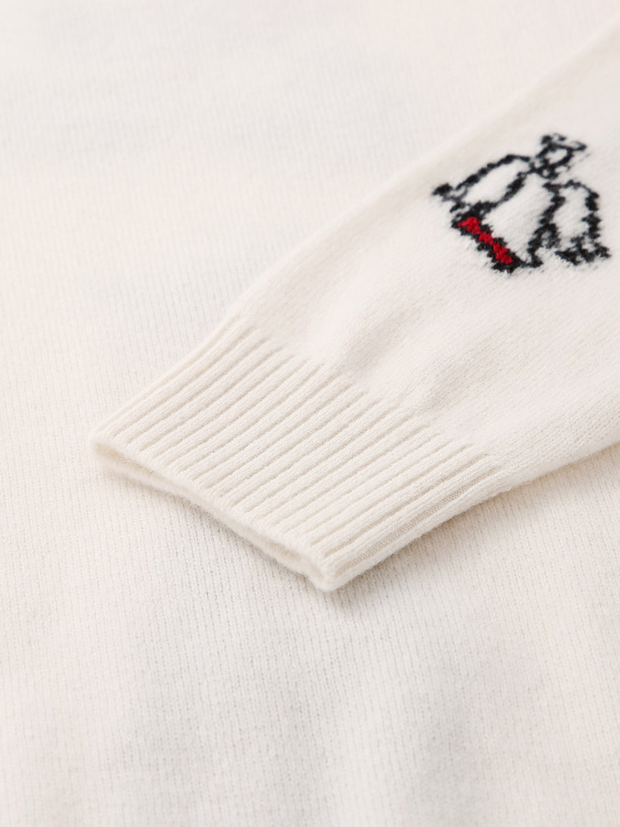 COMOBOCA 100% Wool Kids' Cozy Christmas Knit Sweater