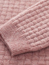 COMOBOCA 100% Cashmere Women's Round Neck Ribbed Knit Sweater