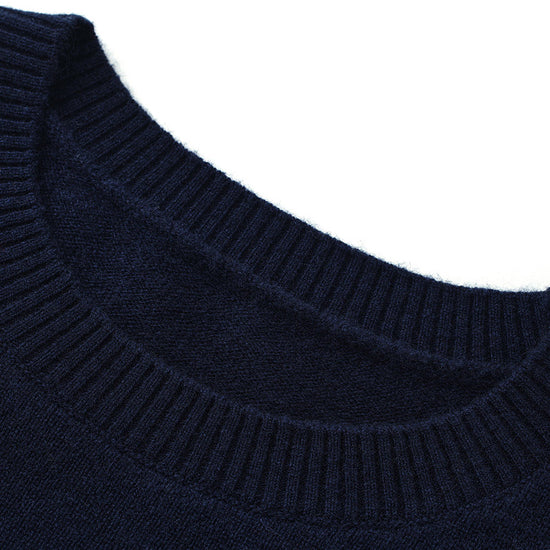 COMOBOCA 100% Wool Kids' Christmas Tree Round Neck Sweater